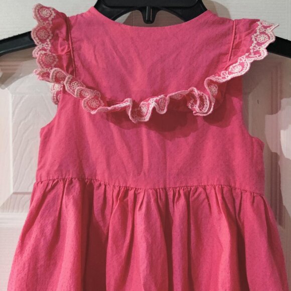 Max Studio Kids Toddler Girl Pink White Ruffle Sleeveless Dress Size 5T - Picture 5 of 5